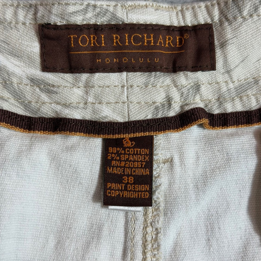 Tori Richard Mens Shorts 38 Hawaiian Tropical Palm Floral Stretch Golf Resort - Picture 3 of 12